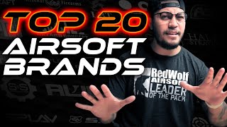 Top 20 Best Airsoft Brands Ultimate Guide  RedWolf Airsoft RWTV [upl. by Zachar]