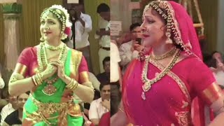 Watch Hema Malini performs at Mathura temple during jhulan utsav [upl. by Amesari]