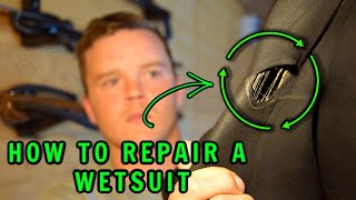 How To Repair A Wetsuit  DIY Solution [upl. by Alik]