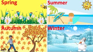 Four Seasons in English 🌞  Seasons amp Weather vocabulary [upl. by Anirol]