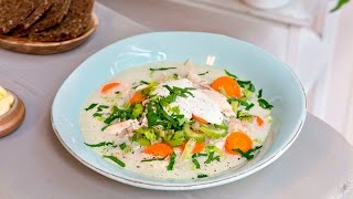 MatSans® Slik lager du Kremet kyllingsuppe med hjemmelaget kraft [upl. by Subir125]