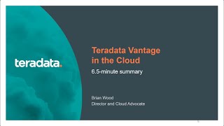 Cloud Analytics Options for Teradata Vantage [upl. by Yesteb807]