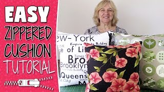 EASY Zippered Cushion Cover Tutorial [upl. by Acnalb]