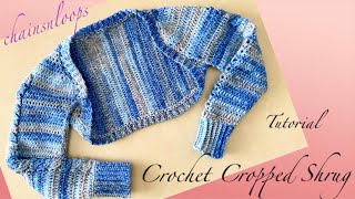 Crochet Cropped Shrug [upl. by Farnham]