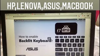 ASUS LAPTOP KLAVYE IŞIĞI NASIL AÇILIR FnF3 [upl. by Geraldine521]