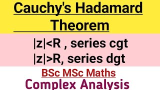 Cauchys Hadamard TheoremPower seriesConvergence of Power series Complex AnalysisPD TUTORIAL [upl. by Elboa]