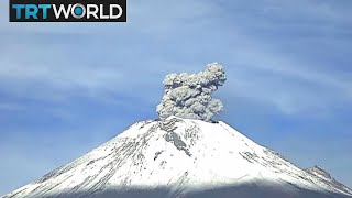 Mexico Volcano Massive volcano Popocatepetl erupts [upl. by Anauqed268]