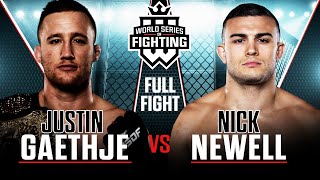 Full Fight  Justin Gaethje vs Nick Newell Lightweight Title Bout  WSOF 11 2014 [upl. by Beitnes]