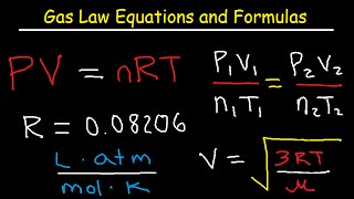 Gas Laws  Equations and Formulas [upl. by Ernest]