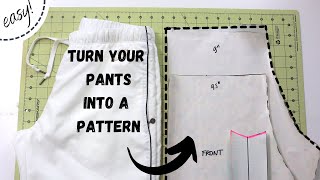 How to turn your PANTS into a pattern  easy tutorial [upl. by Artima390]