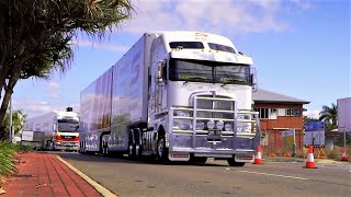 Supercars transporters parade through Townsville [upl. by Koby711]