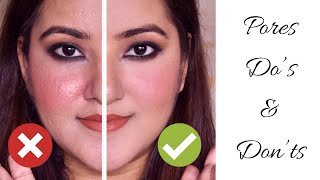 Pores Do’s and Donts  Makeup Tips For Prominent Pores amp Textured Skin [upl. by Nnaynaffit517]