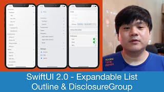 SwiftUI 20  Building Expandable List using OutlineGroup amp DisclosureGroup [upl. by Kylstra]