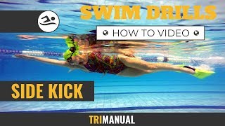 Swim Drills Side Kick  TriManual [upl. by Omura174]