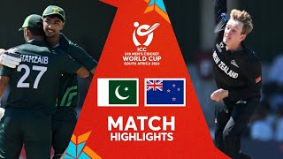 Pakistan v New Zealand  Match Highlights  U19 CWC 2024 [upl. by Werbel193]