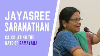 Dr Jayasree Saranathan arrives at the timeline of Ramayana in three different ways [upl. by Kynthia]