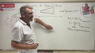 Statics Lesson 45  The Theorem of Pappus Guldinus Volume and Surface Area [upl. by Hurwitz415]