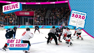 RELIVE  Ice Hockey  USA vs CANADA  Mens Semifinal  Day 12  Lausanne 2020 [upl. by Allicirp]