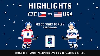 Highlights  Czechia vs USA  2022 IIHFWorlds [upl. by Ollehto]