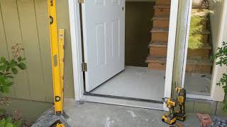 Jeld Wen Front Door Installation  Really crappy products and craftsmanship PART 1 [upl. by Noryak538]