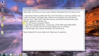 CCleaner Professional Plus Registration Name And License Key [upl. by Parik]