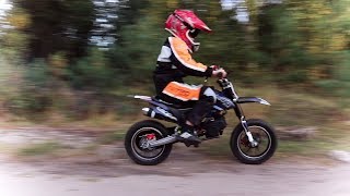 49cc Pocket Dirt Bike  Mini Cross Gepard Deluxe Tuning 50 Nitro Motors [upl. by Iccir458]