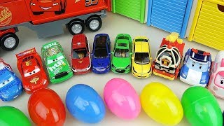 Mini Cars and Carbot toys with surprise eggs play [upl. by Sirhc]