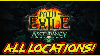 POE All Trials of Ascendancy Locations Normal Cruel Merciless amp Eternal labyrinth All Locations [upl. by Aleet]