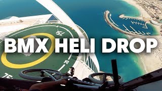 BMX Heli Drop In Dubai  with Kriss Kyle [upl. by Anidualc]