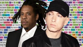 JAYZ amp Eminem  Renegade  Rhymes Highlighted [upl. by Ahsinnek922]