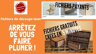 Fichier de découpe laser gratuit créé en quelques minutes  TUTO [upl. by Hepsiba]