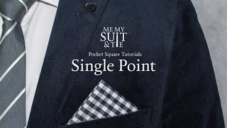 Pocket Square Tutorial How to fold the Single Point [upl. by Lienaj629]