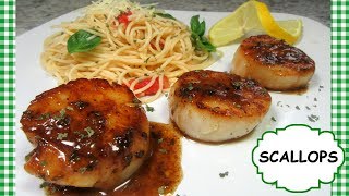 How To Cook PERFECT SCALLOPS with Lemon Garlic Butter Sauce Recipe [upl. by Fransisco124]