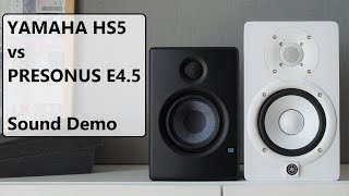 Yamaha HS5 vs Presonus Eris E45  Sound Demo [upl. by Laurie]