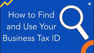 How to Find and Use Your Business Tax ID [upl. by Zebadiah]