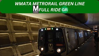 WMATA Metrorail Green Line 🟢GR🟢 to Greenbelt FULL RIDE [upl. by Attena]