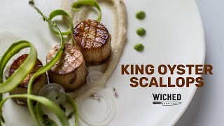 King Oyster Mushroom quotScallopsquot  Wicked Vegan Chefs [upl. by Schatz]