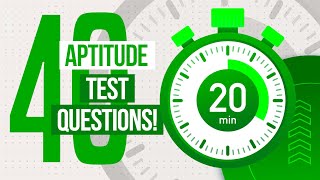 40 APTITUDE TEST QUESTIONS Includes Practice Questions amp Explanations PASS YOUR TEST WITH 100 [upl. by Val]