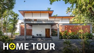 Architect Designs A Minimalist House With Multiple Courtyards  Thrissur Kerala Home Tour [upl. by Llenaej]