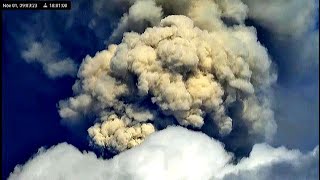 Eruption of Popocatepetl Volcano  Nov1 2024 [upl. by Anahcra]