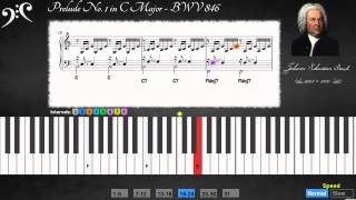 Bach  Prelude in C Major BWV 846 Learn to play [upl. by Pendleton]