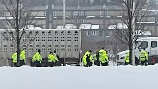 WATCH Ottawa Police begin clearing antimandate protest [upl. by Nnyleuqcaj]