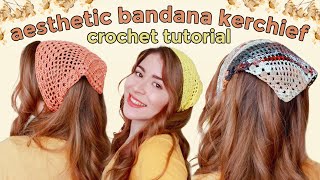 Crochet Bandana Tutorial  beginner friendly ✨ DIY ✨ [upl. by Aholla35]