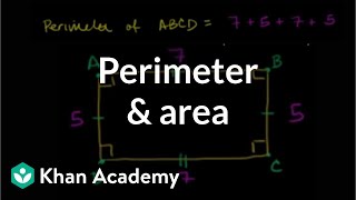 Perimeter and area the basics  Perimeter area and volume  Geometry  Khan Academy [upl. by Rob]