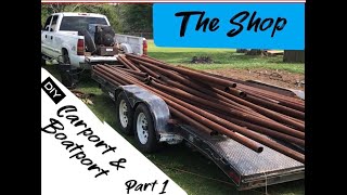 DIY Metal Carport and Boatport Part 1 [upl. by Suhail]