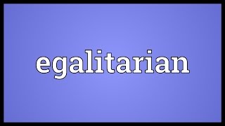 Egalitarian Meaning [upl. by Ricketts]