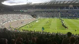 Amazing Hibs Fans Best Sunshine on Leith Scottish cup final 2016 [upl. by Ennovaj]