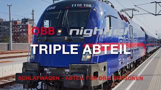 ÖBB Nightjet  Triple Abteil [upl. by Attiuqram54]