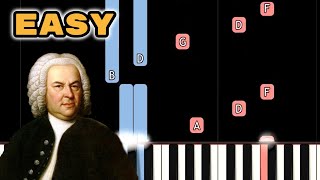 JS Bach Prelude in C major  Easy Piano Tutorial [upl. by Anma]