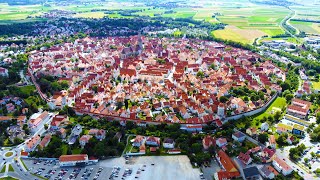 The Fortified City of Nördlingen Drone Video  The Reallife Attack on Titan City [upl. by Durward]